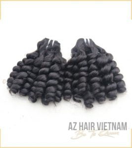 Deep curly hair extensions natural color with best quality and wholesale price list.