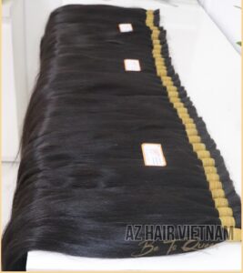 Bulk straight hair extensions raw material natural color by AZ HAIR VIETNAM best quality human hair extensions length 8 -32 inches
