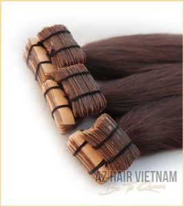 Tape Hair Extensions Real Tape Hair Virgin Hair Vietnamese Best Human Hair Quality Brown Color By AZ Hair Vietnam