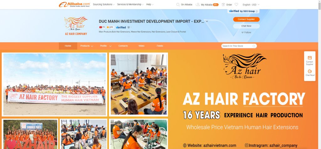 verified hair supplier on Alibaba