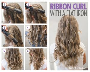 ribbon-curl-with-a-flat-iron