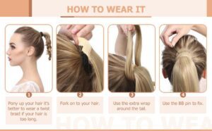 Ponytail hair - install