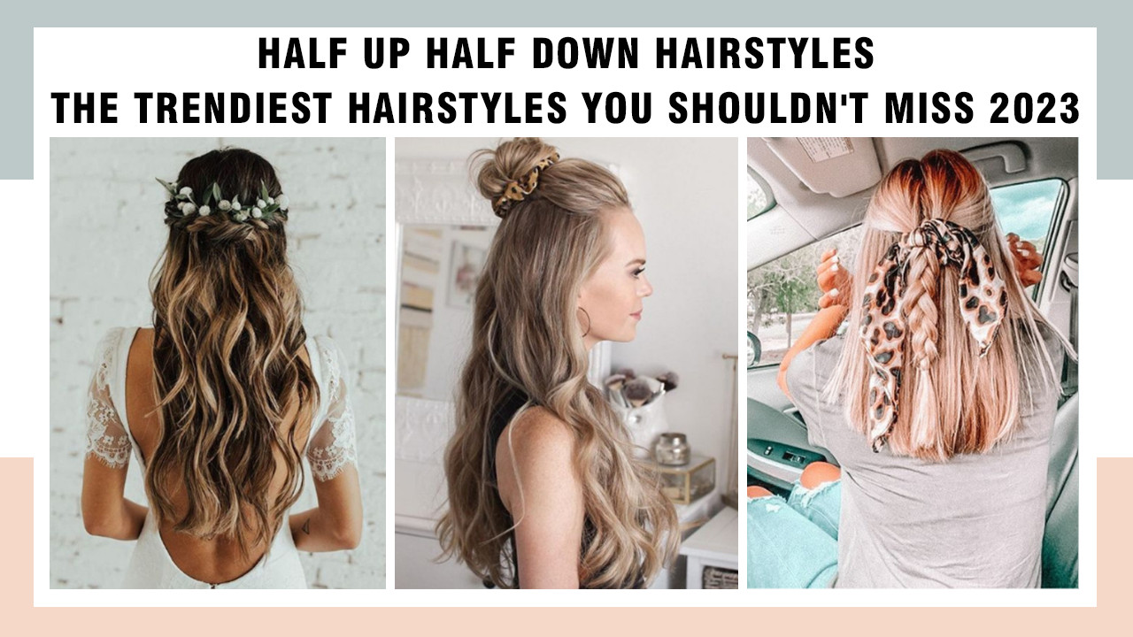 50 Trendiest Half-Up Half-Down Hairstyles for 2024 - Hair Adviser |  Bridemaids hairstyles, Bridesmaid hair makeup, Wedding hair half