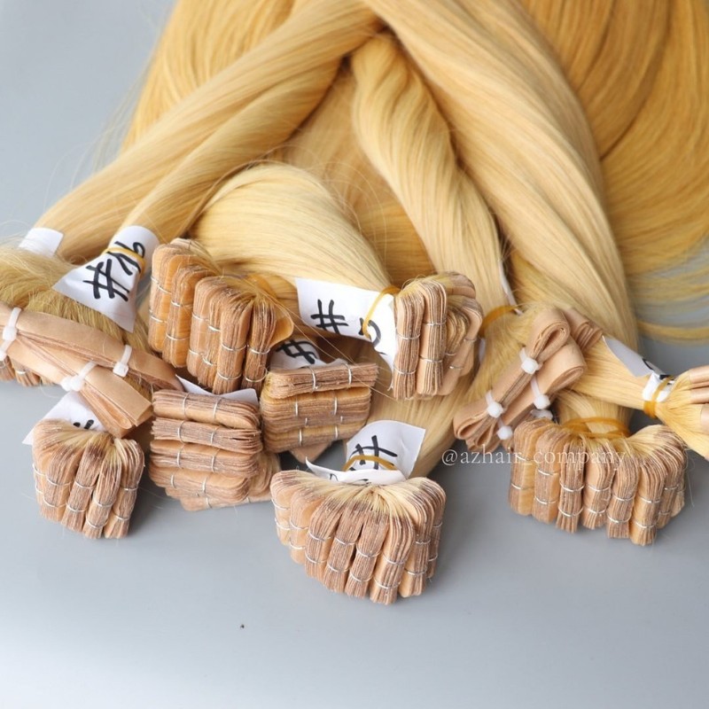 Silky-Straight-Tape-In-Light-Blonde-Color-Hair-Extensions-100%-Remy-Vietnamese-Hair