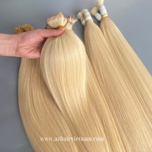 100%-Human-Hair-Extensions-Light-Blonde-Color-No-Mix-Synthetic-Wholesale-Price