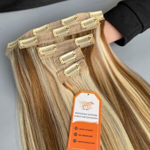 12A-Grade-Highlight-Color-Clip-In-Hair-Extensions-100%-Remy-Human-Hair