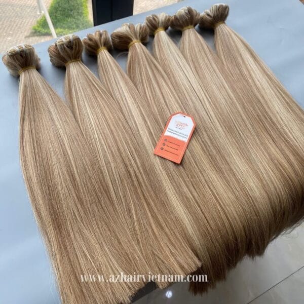 Human-Hair-Supplier-Weft-Hair-#613-mix-#5-Color-Extensions-Hair-Bundles