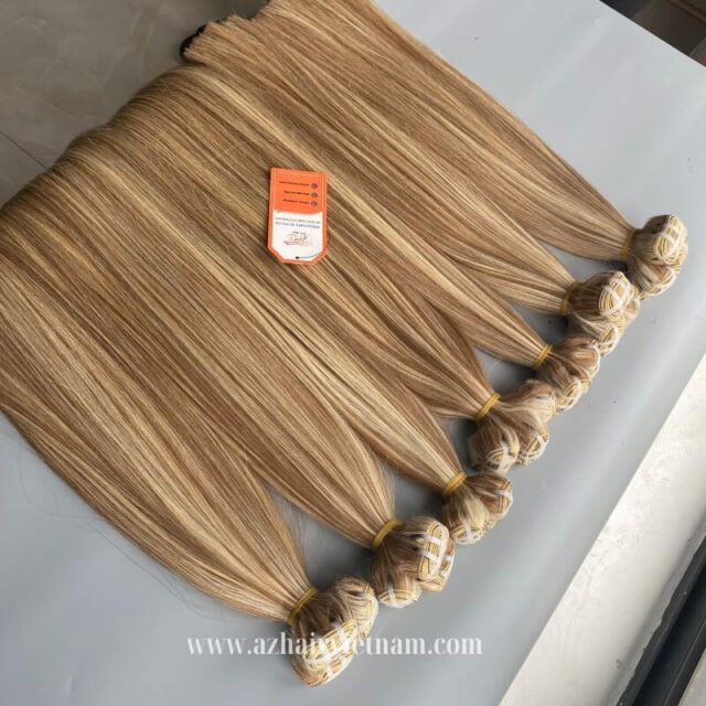 Human-Hair-Supplier-Weft-Hair-#613-mix-#5-Color-Extensions-Hair-Bundles