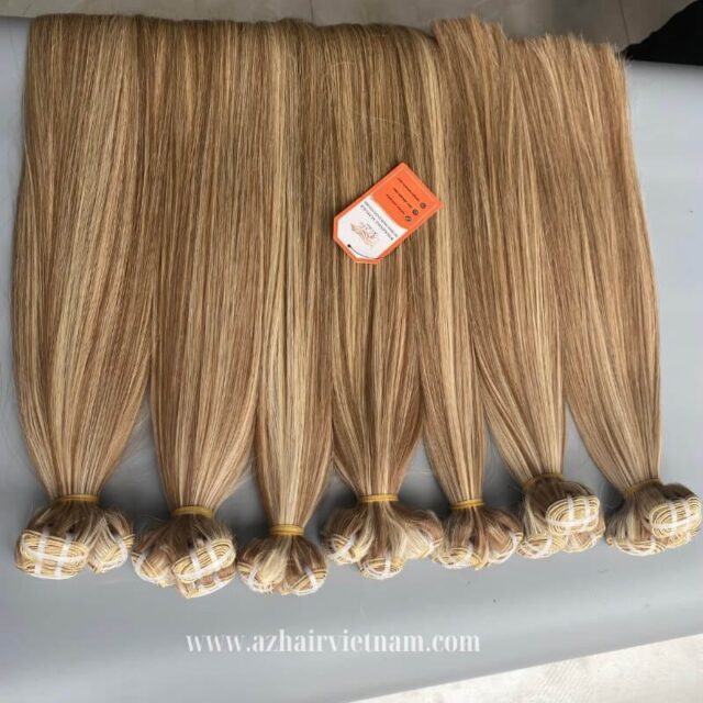 Human-Hair-Supplier-Weft-Hair-#613-mix-#5-Color-Extensions-Hair-Bundles