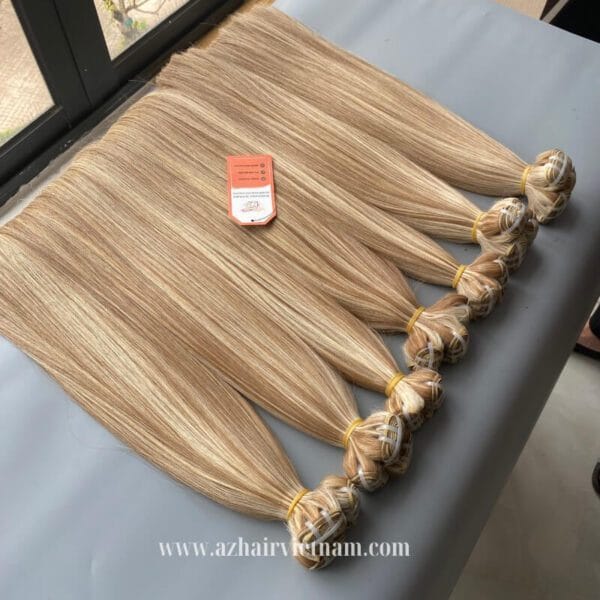 Human-Hair-Supplier-Weft-Hair-#613-mix-#5-Color-Extensions-Hair-Bundles