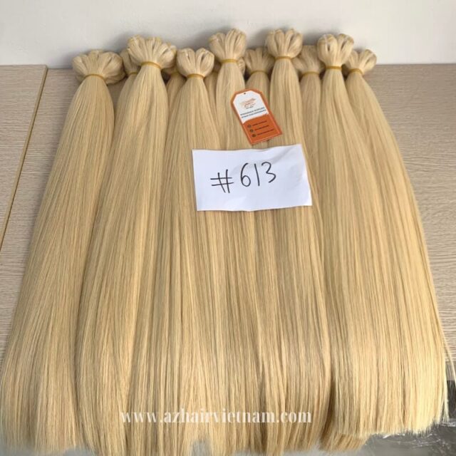 Premium-Quality-Hair-Weft-#613-Color-100%-Human-Hair-Extensions