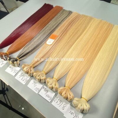 Colored-Machine-Human-Hair-Weft-Extensions-No-Mix-Synthetic8”- 34”-Factory-Price