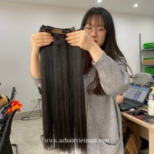 High-Quality-Clip-In-Hair-Extensions-Natural-Color-From-Vietnamese-Human-Hair