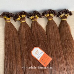 Supplier-Super-Double-Drawn-Keratin-Flat-Tip-Hair-#2-Color-Cuticle-Aligned