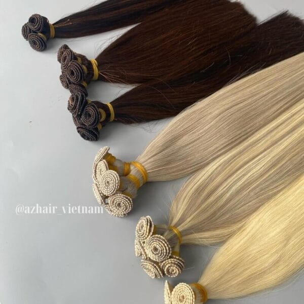 Luxurious-Hand-tied-Weft-Hair-Extension-Made-From-100%-Vietnamese-Human-Hair-Wholesale-Price