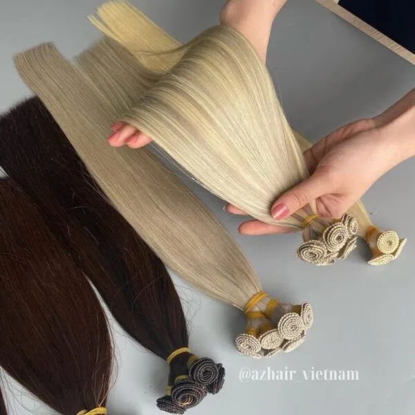 Luxurious-Hand-tied-Weft-Hair-Extension-Made-From-100%-Vietnamese-Human-Hair-Wholesale-Price