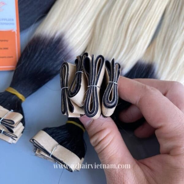 Luxury-Long-line-Tape-100%-Vietnamese-Human-Hair-Extensions-Ombre-Color