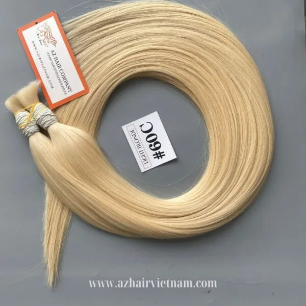 100%-Vietnamese -Bulk-Human-Hair-In-Light-Blonde-Color-Top-of-the-line-Quality