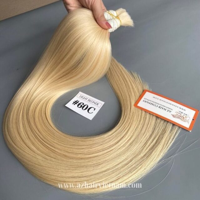 100%-Vietnamese -Bulk-Human-Hair-In-Light-Blonde-Color-Top-of-the-line-Quality