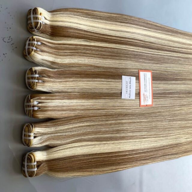 Special-Highlighted-Machine-Weft-Hair-Extensions-100%-Vietnamese-Human-Hair