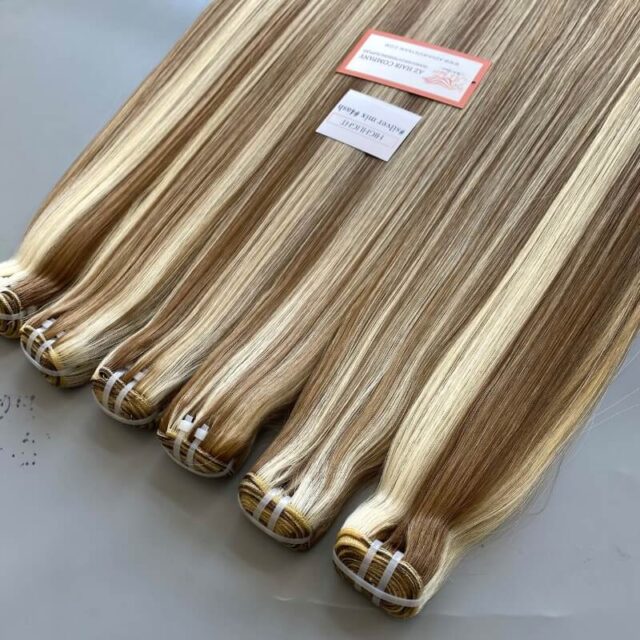 Special-Highlighted-Machine-Weft-Hair-Extensions-100%-Vietnamese-Human-Hair