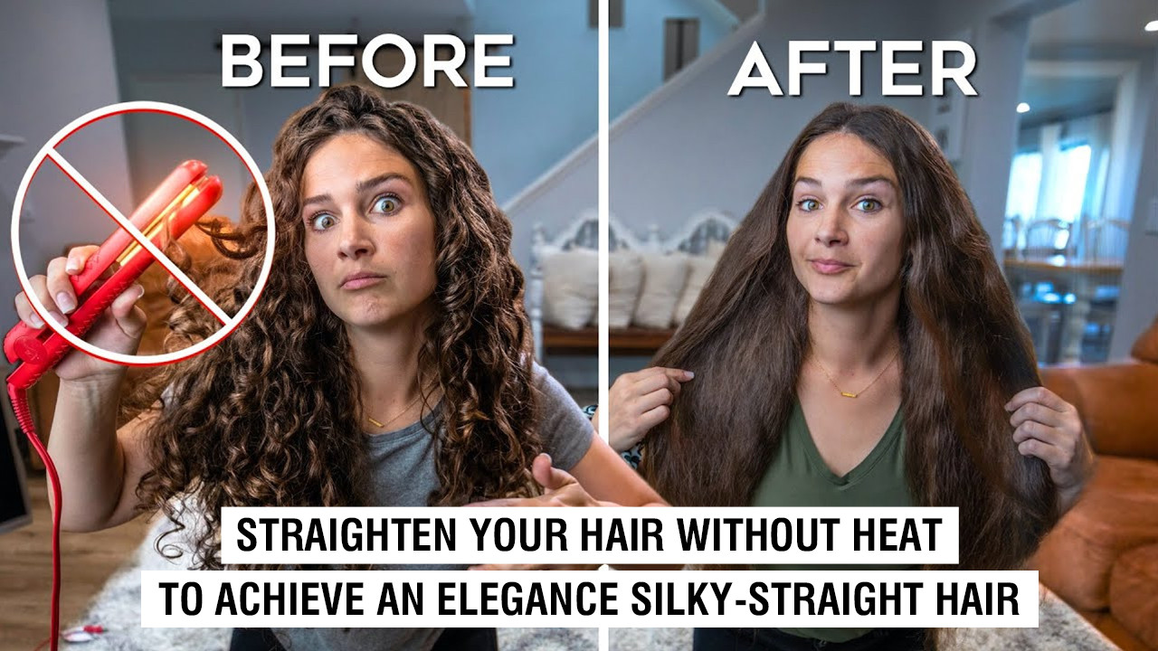 Straighten Your Hair Without Heat To Achieve An Elegance Silky-Straight Hair