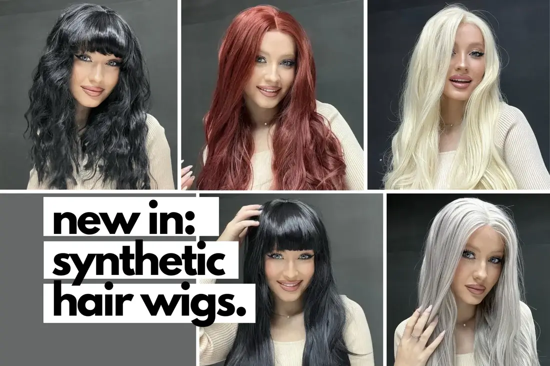 Synthetic hair wigs