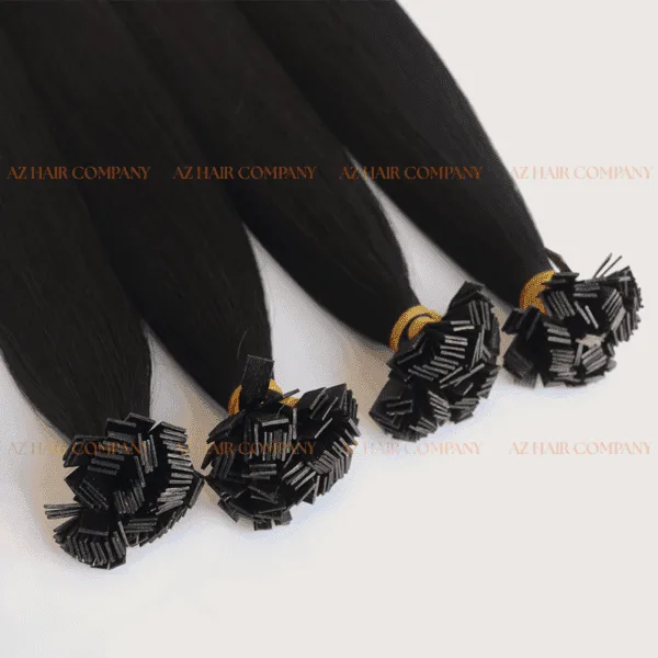 High-end 22-inches Vietnamese Keratin Flat Tip Extensions Color #1 Wholesale Price