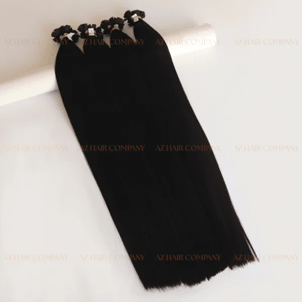 High-end 22-inches Vietnamese Keratin Flat Tip Extensions Color #1 Wholesale Price