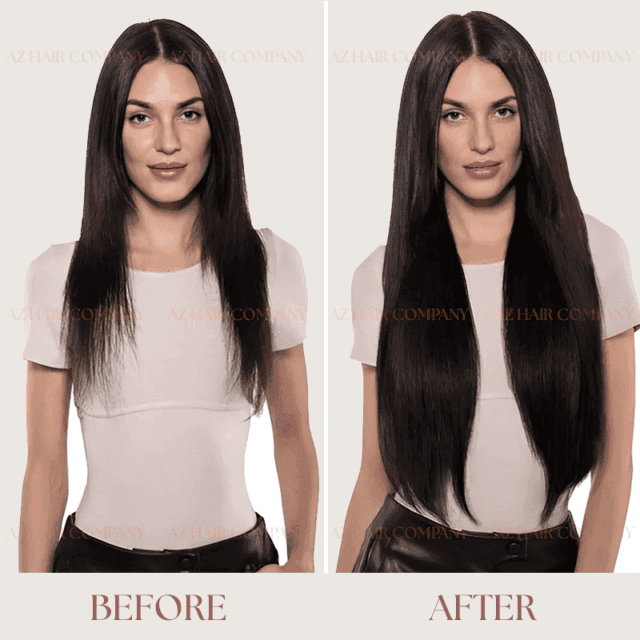 Super-Quality-Jet-Black-Color-Tape-In-Extensions-Factory-Price-Before-After