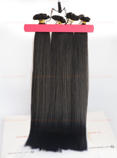 High-end 22-inches Vietnamese Keratin Flat Tip Extensions Color #1 Wholesale Price
