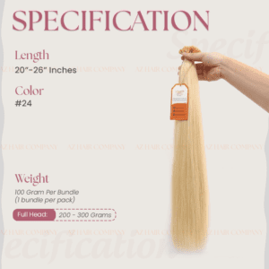 Luxury-Blonde-Fusion-I-Tip-Extensions-100%-Human-Hair-Premium-Quality-Specification