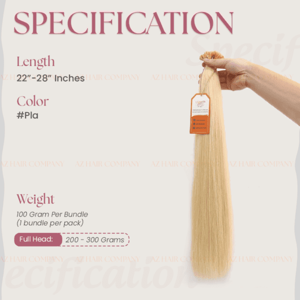 Vietnamese-I-tip-Fusion-Extensions-Platinum-Hair-Color-Wholesale-Specification