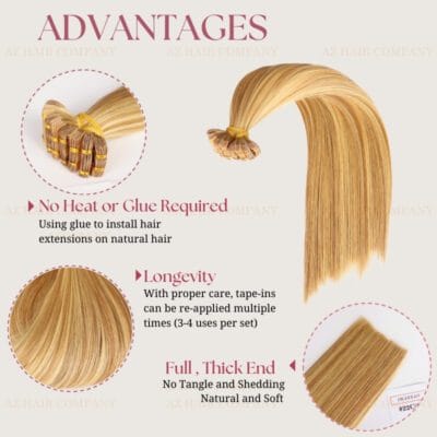 Tape-In-Hair-Extensions-Highlight-Color-#22C/4-Natural-Depth-And-Brightness-To-Your-Hairstyle