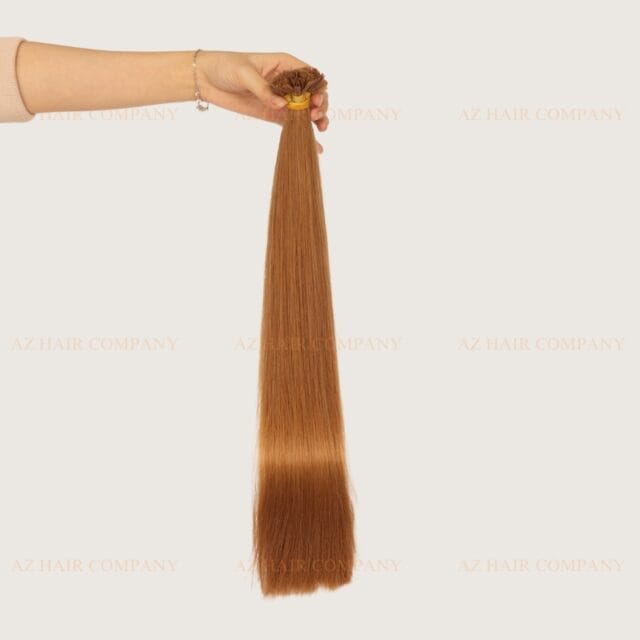 V Tip-Hair-Extensions-Color-#4-Super-Double- Flawless-Thickness- Silky-Texture