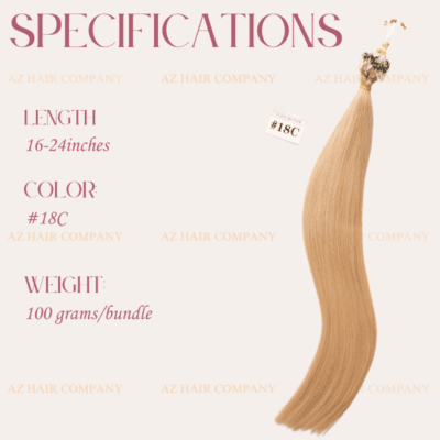 Microloop-Hair-Extensions-Color-#18C-Premium-Quality-And-Wholesale-Price-Specifications