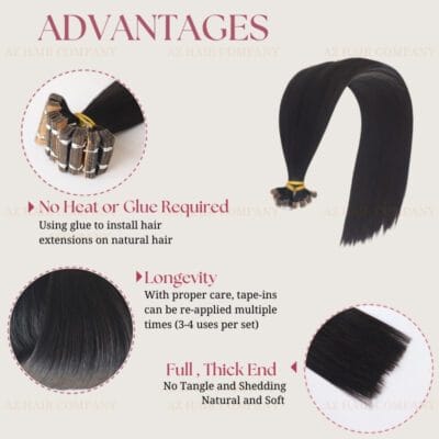 Tape-In-Hair-Extensions-Color-#1B– The-Perfect-Blend-of-Elegance-and-Natural-Beauty